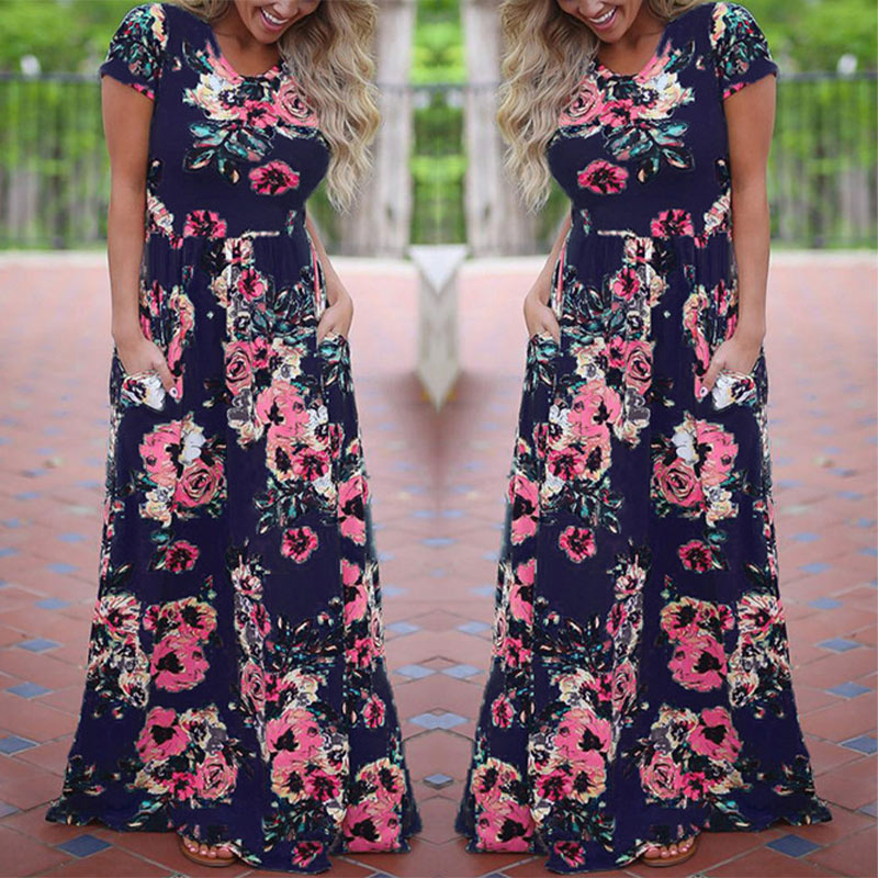Maxi Floral Boho Dress - JEXIE