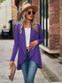 Open Front Plain Cardigan - JEXIE
