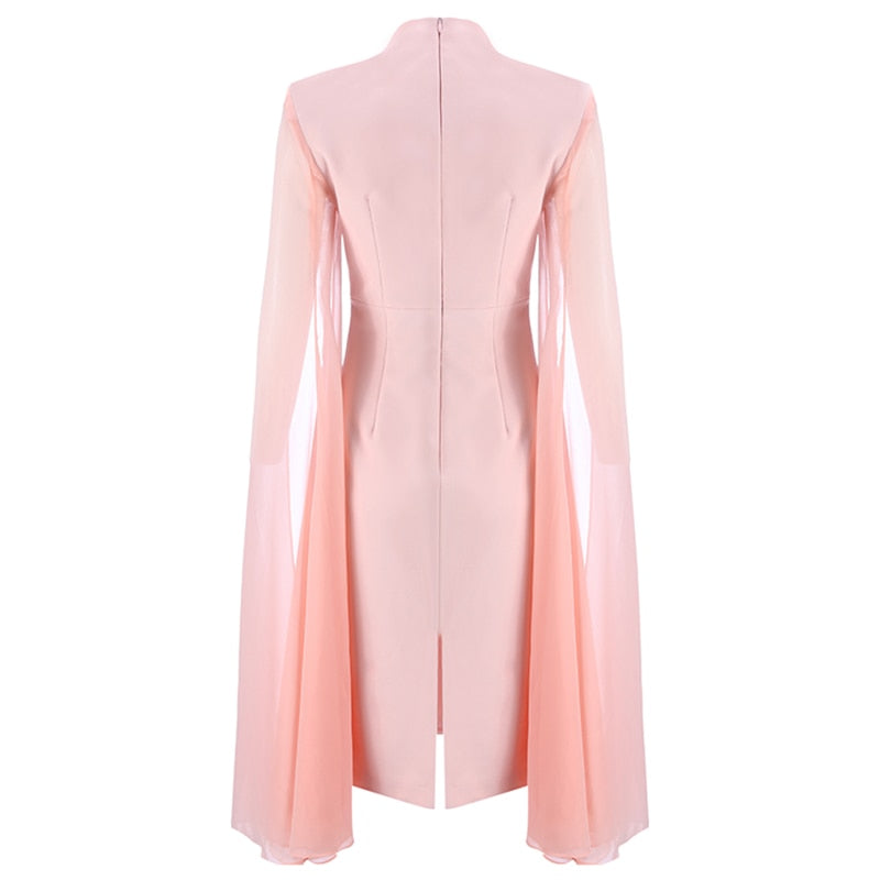 Designer Cloak Sleeve Dress - JEXIE