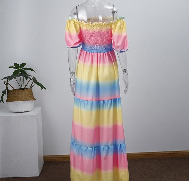 Tie Dye Colors Maxi Dress - JEXIE