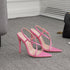 Cross Strap High Heel Pointed Sandals - JEXIE