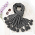 Pompoms Fall Fashion Scarf
