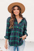 Pocketed Long Sleeve Plaid Shirt