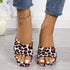 Leopard Prints Chunky Heels Sandals
