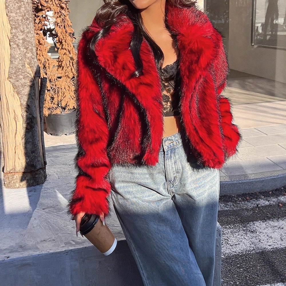 Thick Warm Foxy Fur Short Coat
