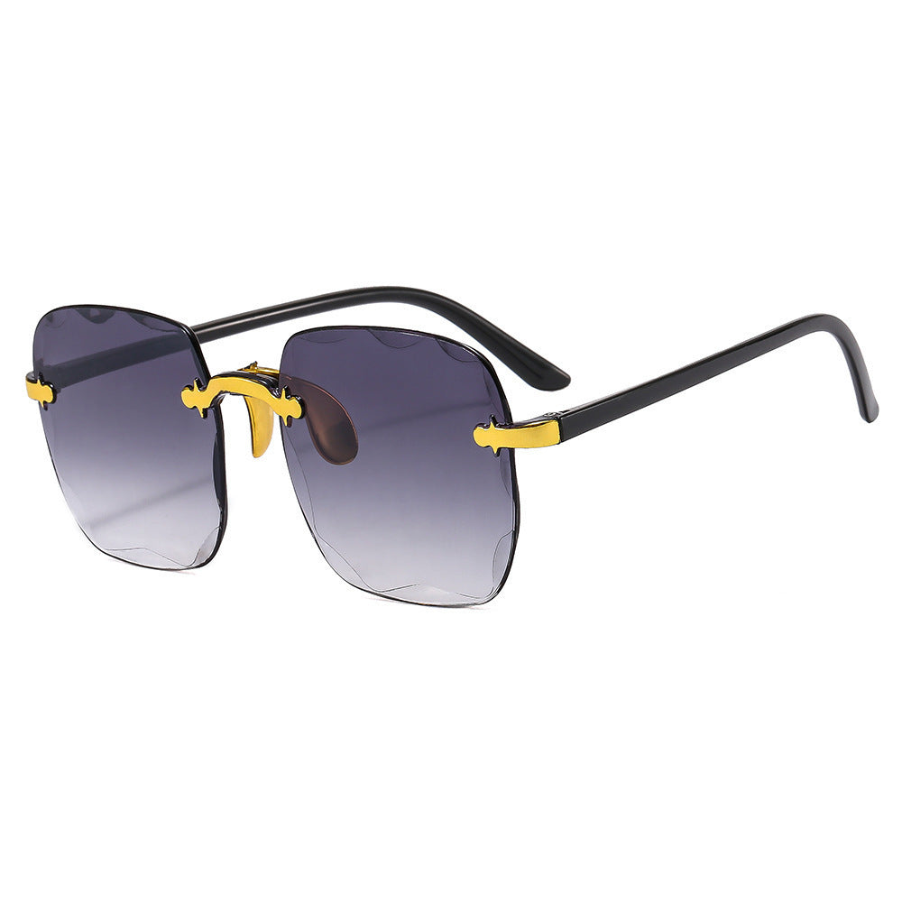 Squared Rimless Fashion Sunglasses - JEXIE