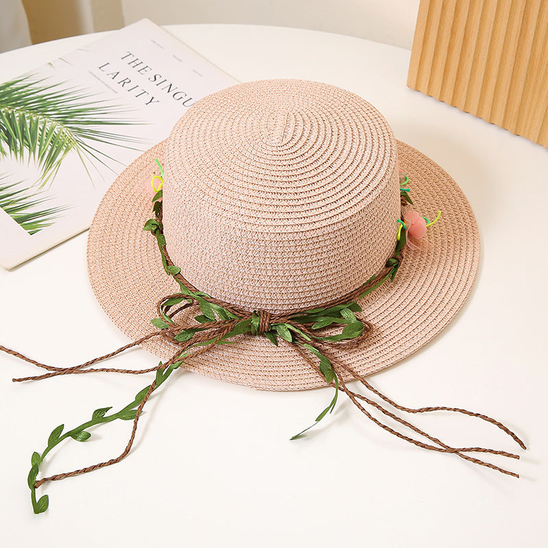 Flat Brim Straw Sun Hat