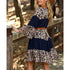 Color Block Cheetah Pattern Dress