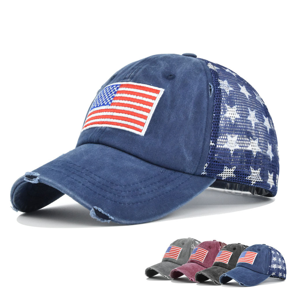 American Embroidered Flag Baseball Hat