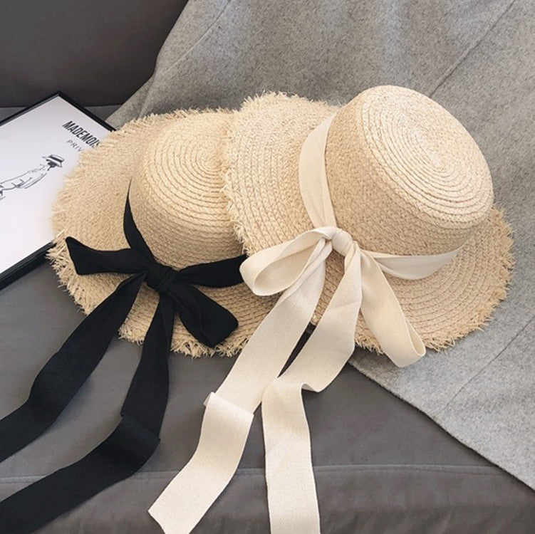 Flat Top Bow Sun Hat - JEXIE