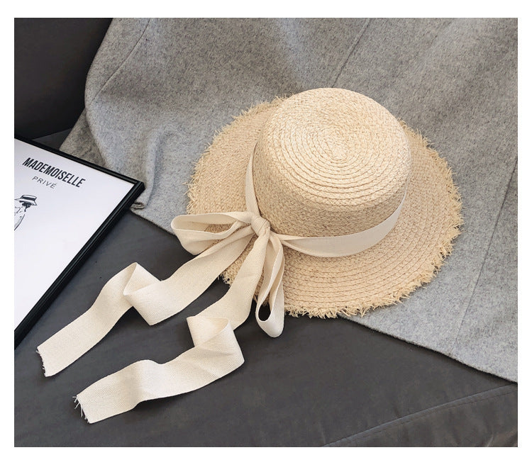 Flat Top Bow Sun Hat - JEXIE