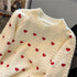 Heart Prints Knit Sweater
