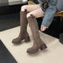 Chunky Heel Platform Long Boots