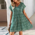 Flowers Loose Short Chiffon Dress
