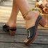 Buckle Metal Chunky Slippers Sandals