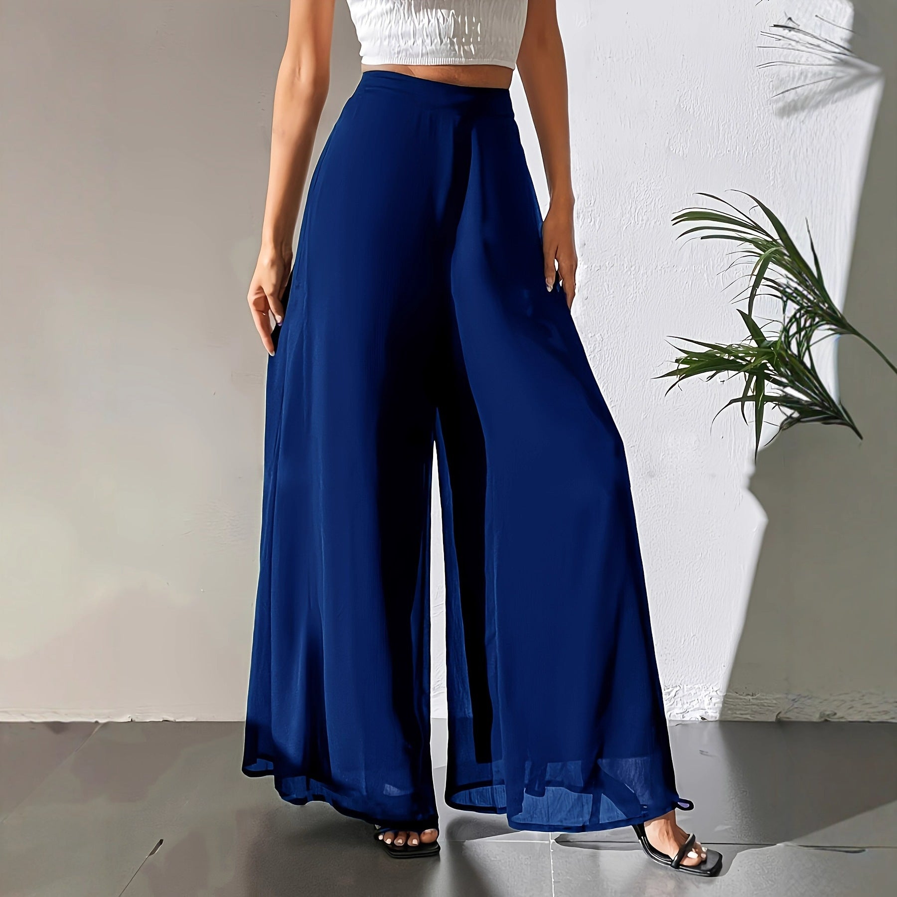Wide-leg Pants Chiffon Trousers