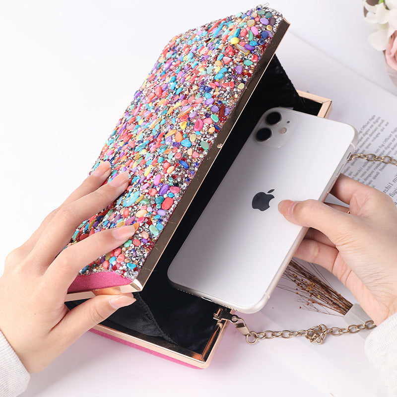 Chic Stones Texture Clutch Bag