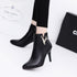 High Heel Faux Leather Ankle Boot