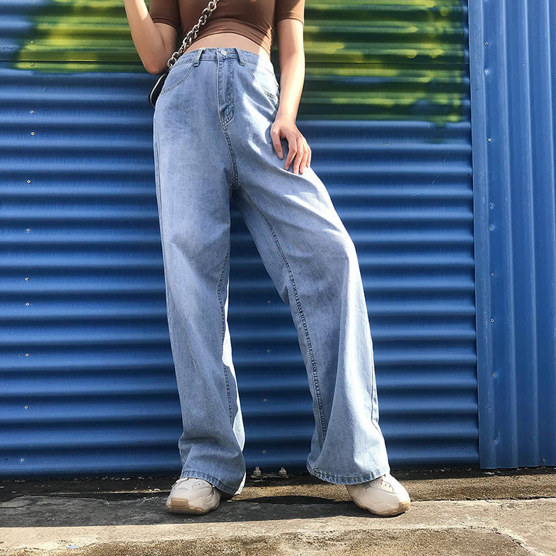 Wide-leg Straight-leg Jeans Pants