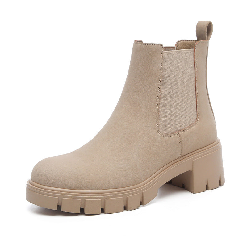Thick Bottom Suede Martens Boots