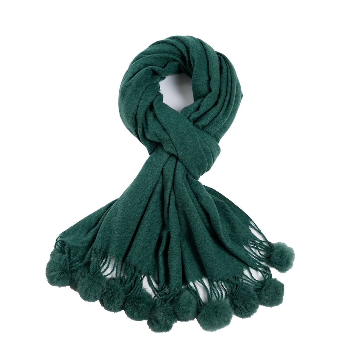 Pompoms Fall Fashion Scarf