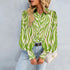 Colorful Prints Lantern Sleeve Shirt