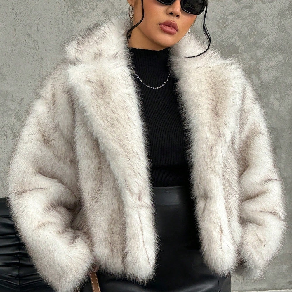 Thick Warm Foxy Fur Short Coat