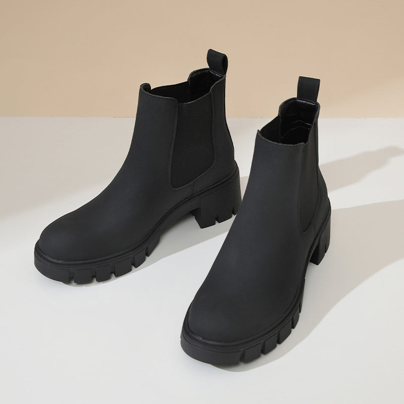 Thick Bottom Suede Martens Boots