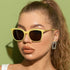 Metal Hollow Chic Sunglasses