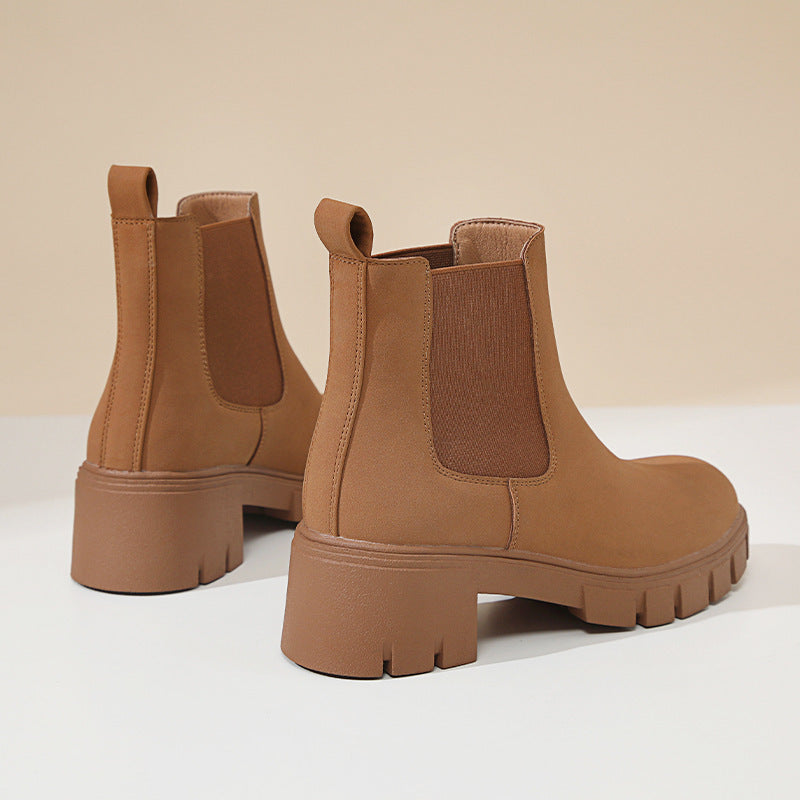Thick Bottom Suede Martens Boots