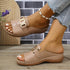 Peep-toed Roman Wedges Sandals