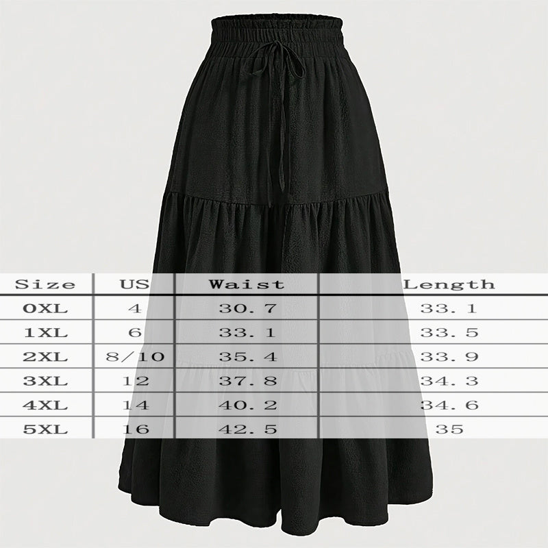 High-Waist Knot Plus Size Skirt