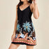 Tropical Print Simple Summer Dress - JEXIE