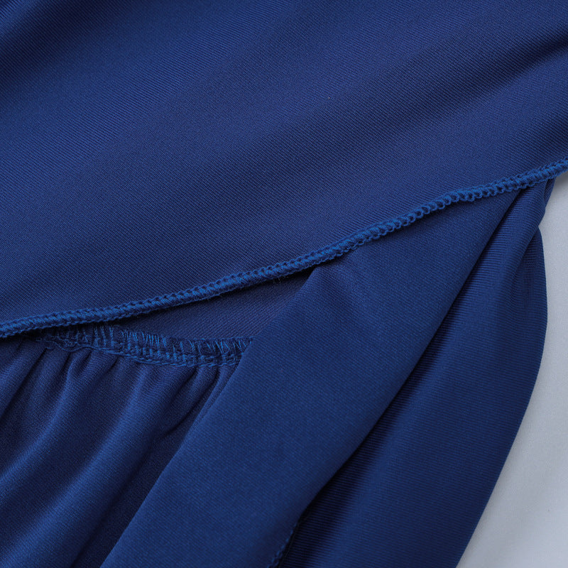 Off-Shoulder Tube Flounced Dress