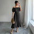 Elegant Off-shoulder Lace A- Line Dress - JEXIE
