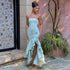 Off-Shoulder Tube Flounced Dress