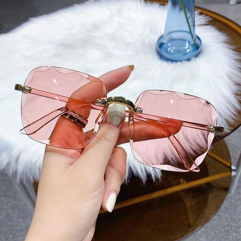 Squared Rimless Fashion Sunglasses - JEXIE