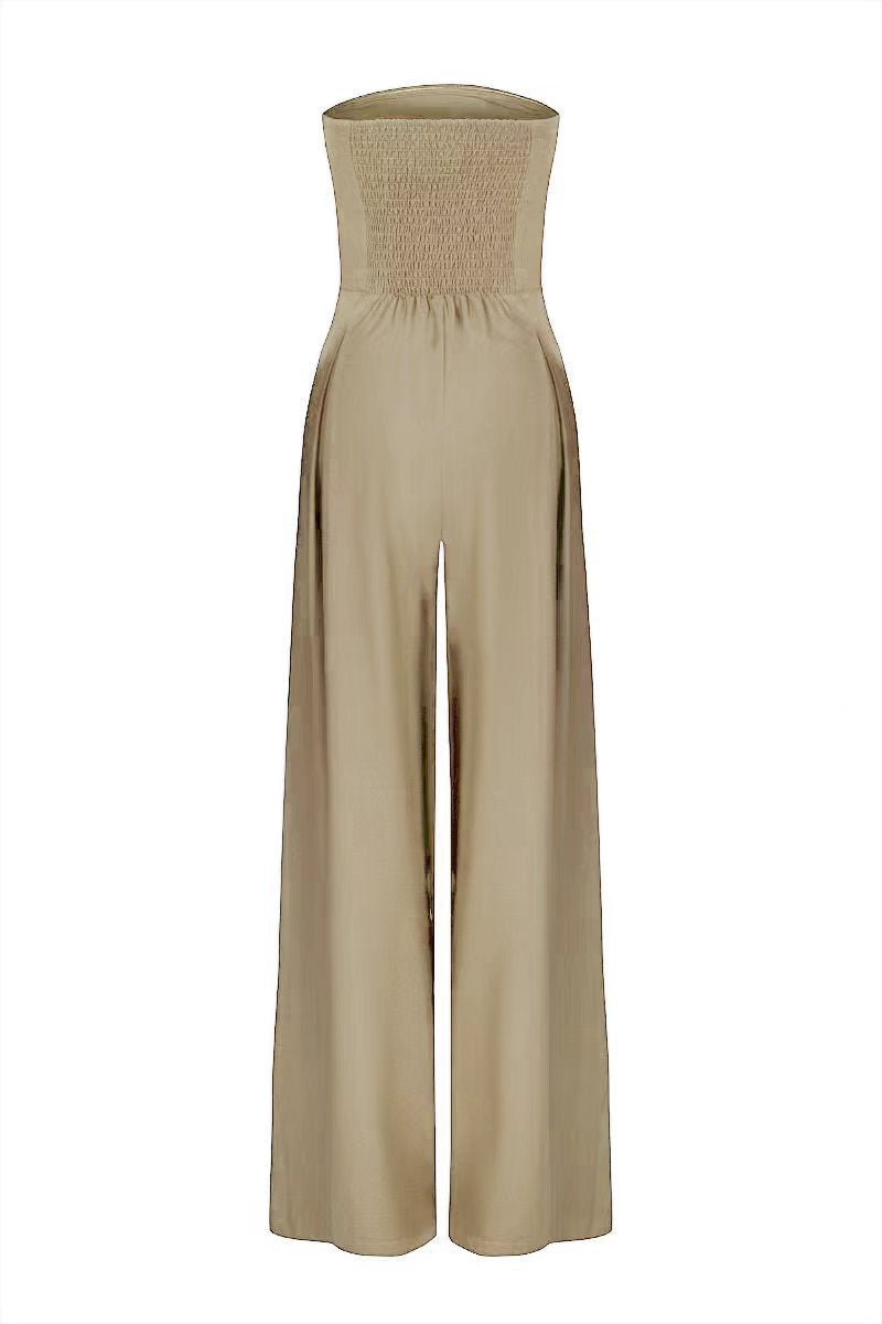 Backless Overalls Wide Leg Pants Jumpsuit