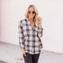 Pocketed Long Sleeve Plaid Shirt