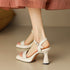 Square Toe Chic Chunky Heels