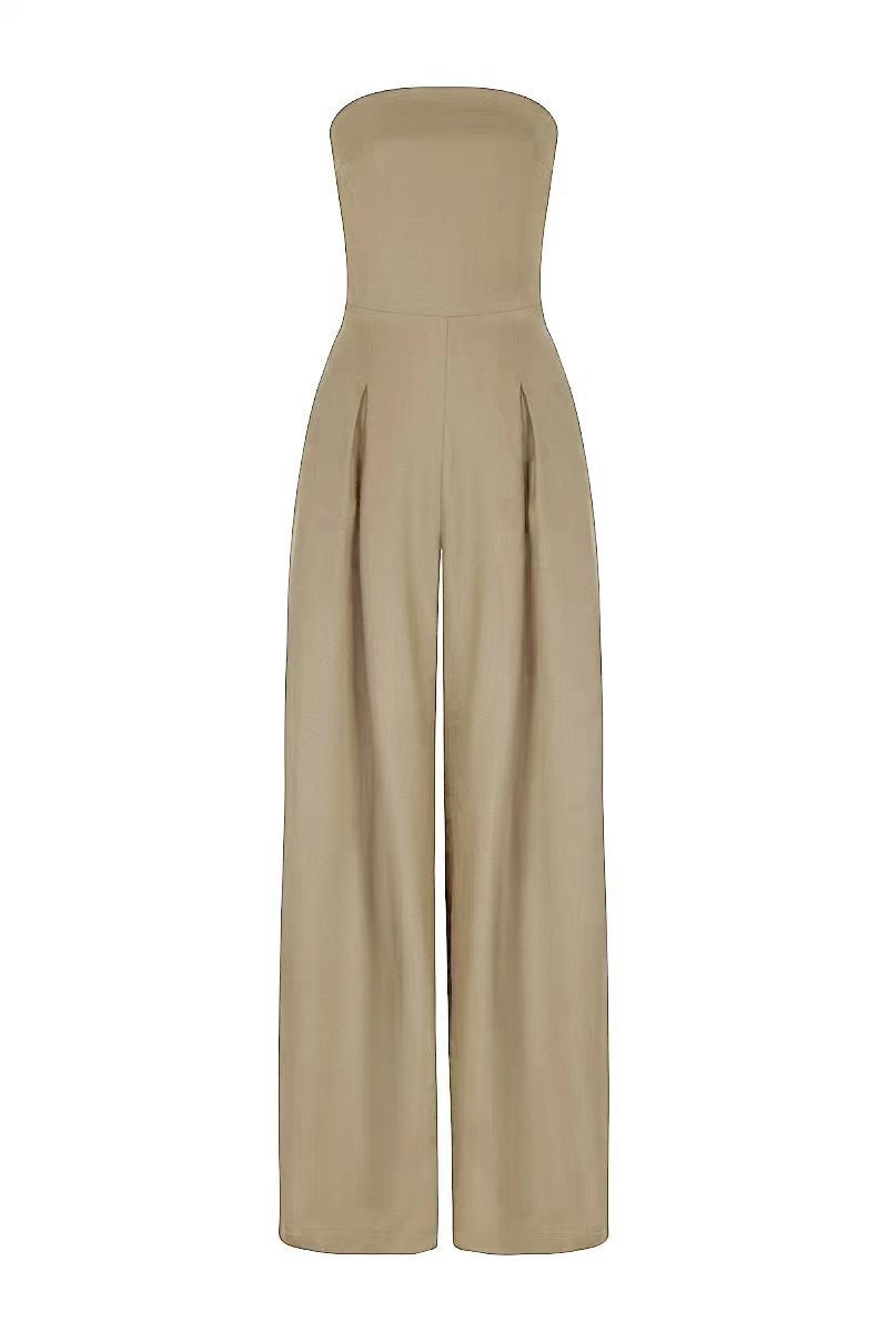 Backless Overalls Wide Leg Pants Jumpsuit