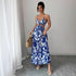 Sapphire Blue Tropical Elegant Dress