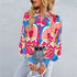 Colorful Prints Lantern Sleeve Shirt