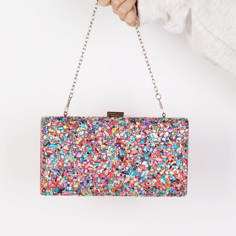 Chic Stones Texture Clutch Bag