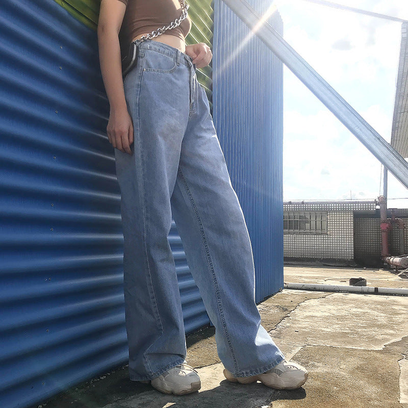 Wide-leg Straight-leg Jeans Pants