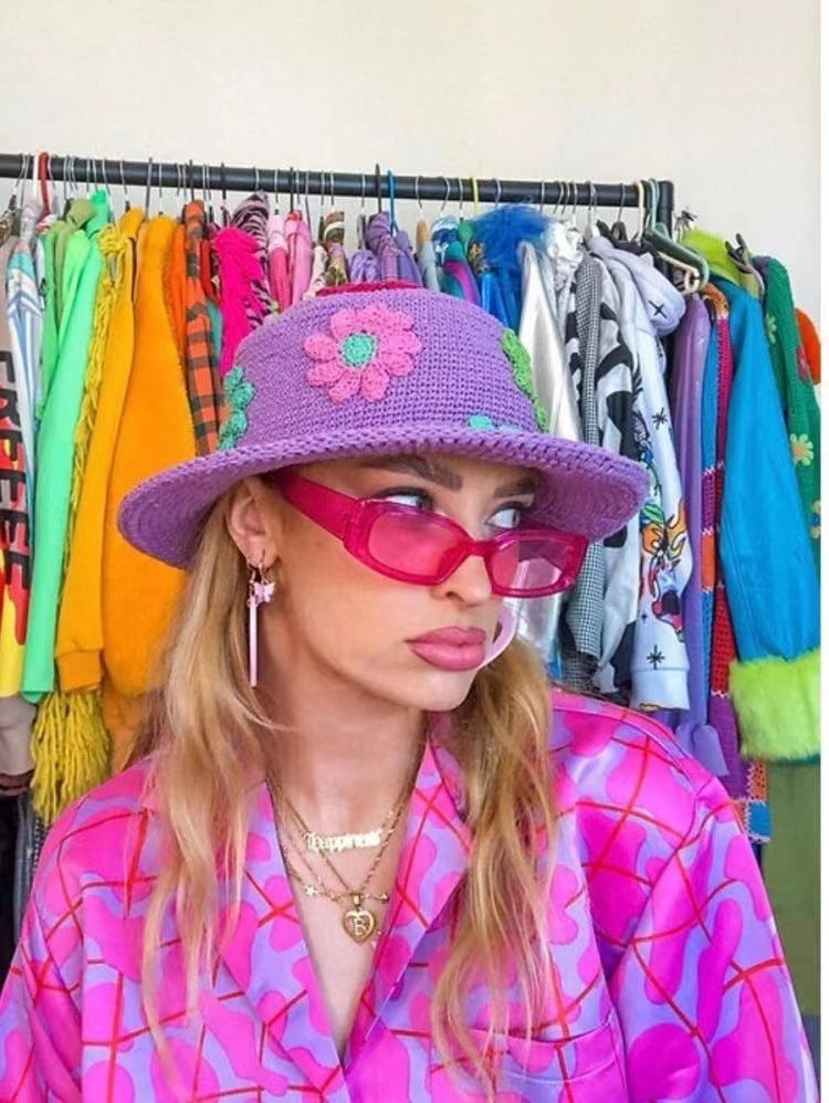 Knitted Crochet Bucket Hat - JEXIE