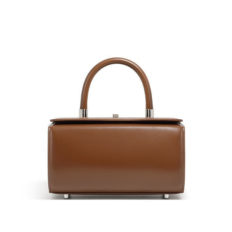 Leather Shoulder Crossbody Square Bag