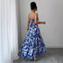 Sapphire Blue Tropical Elegant Dress
