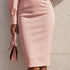 Stand Collar Bow Detail Dress