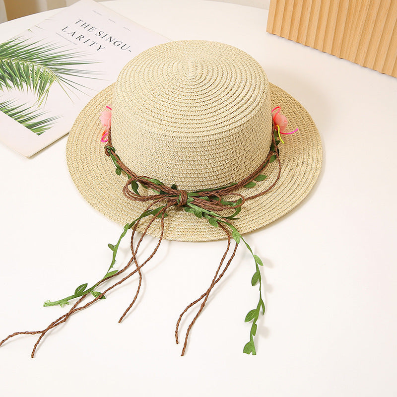 Flat Brim Straw Sun Hat
